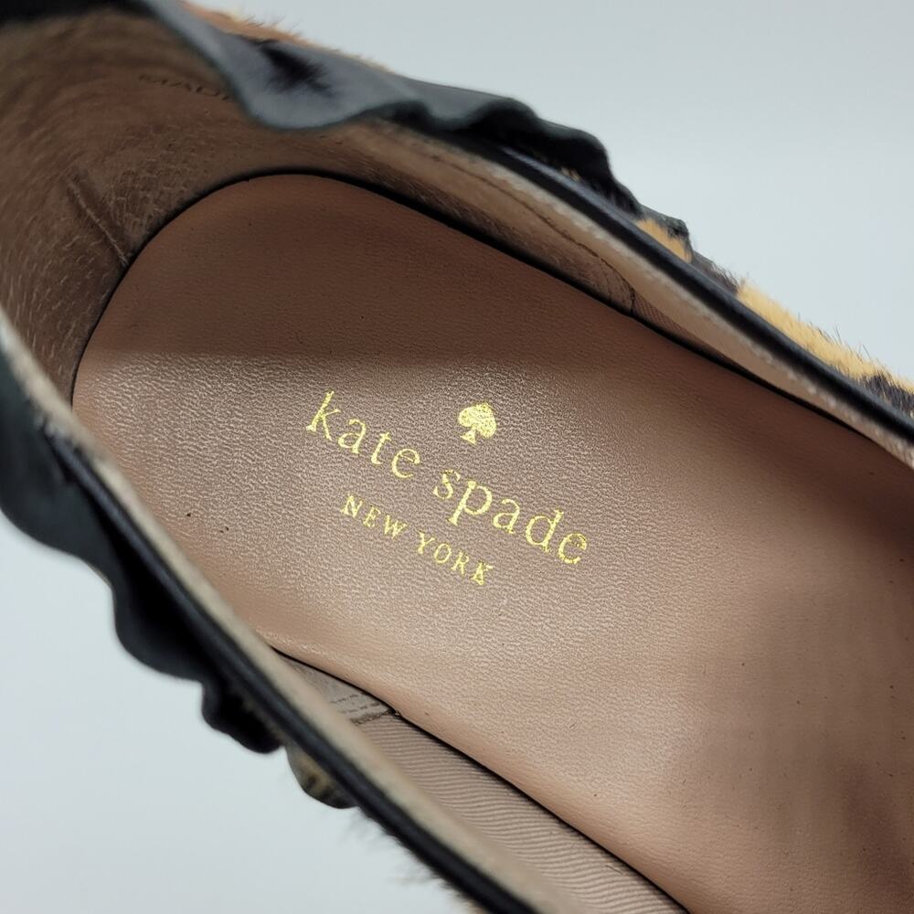 Kate Spade New York Ponyhair Leopard Animal Print Slip-On Sneakers size 7.5 M - Picture 2 of 12